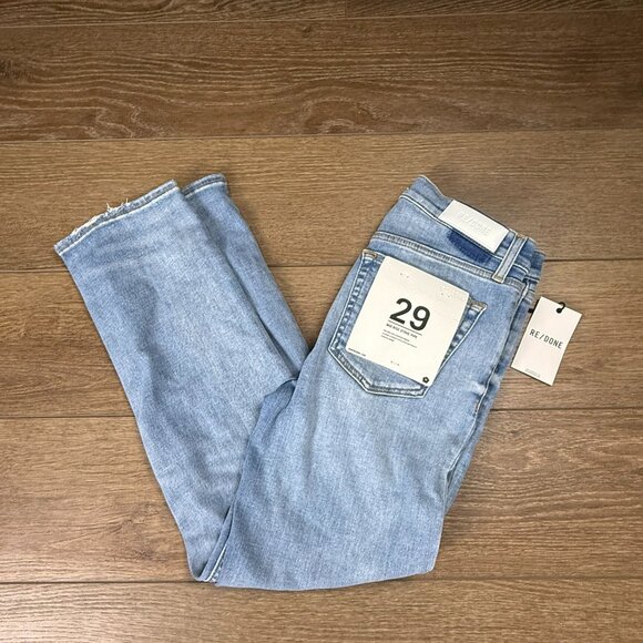 Re/Done Mid-Rise Stovepipe Women's Jeans Size 29 Hacienda NWT Designer Denim - Picture 2 of 16